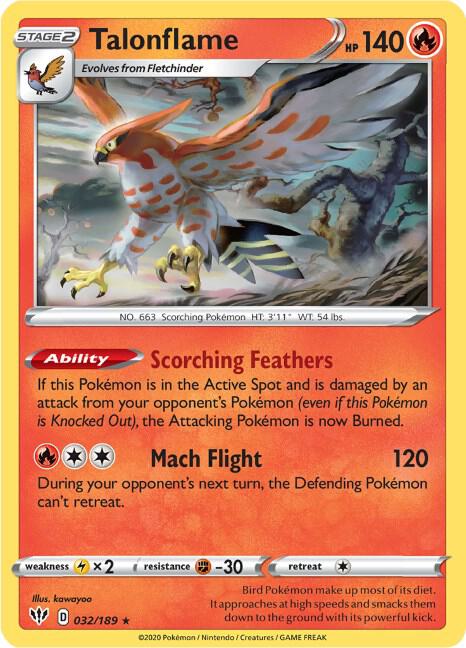 Talonflame 032/189 (SWSH03: Darkness Ablaze)  | Good Games Adelaide SA