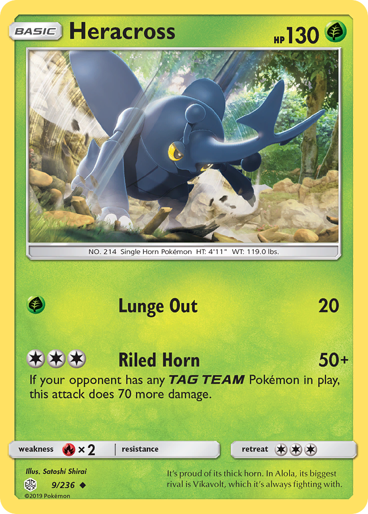 Heracross (9/236) [Sun & Moon: Cosmic Eclipse] | Good Games Adelaide SA