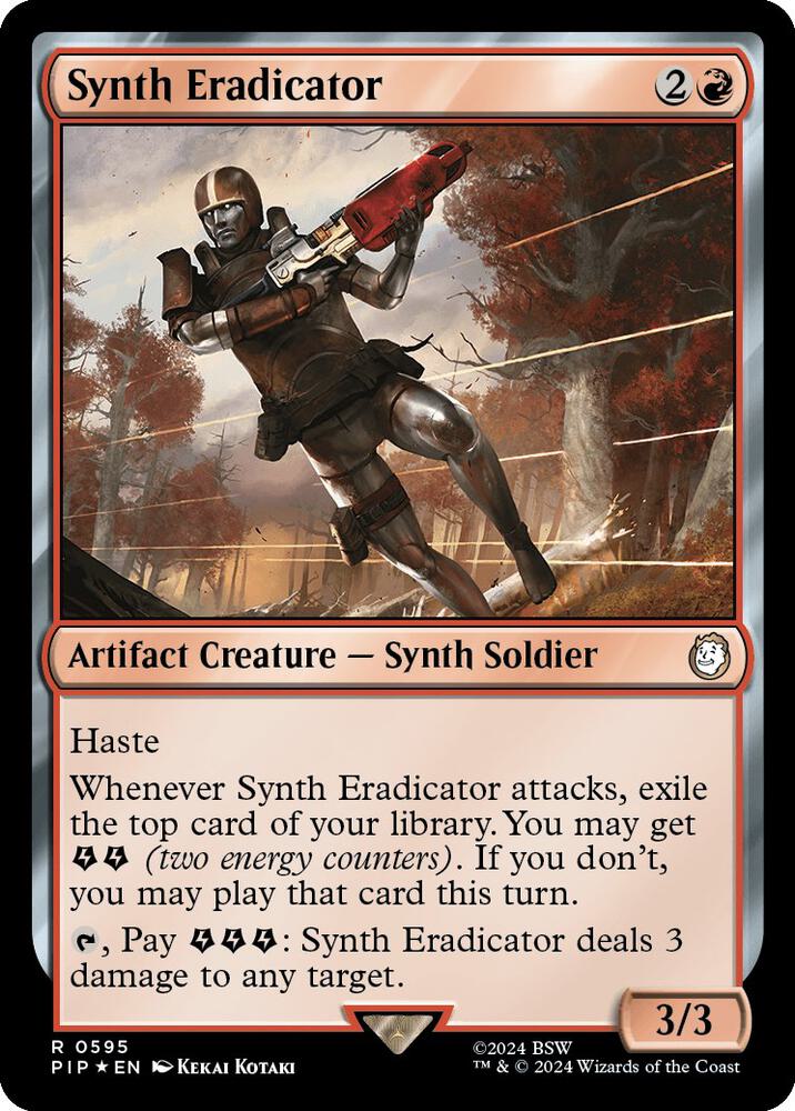 Synth Eradicator 595 (Universes Beyond: Fallout)  - Foil | Good Games Adelaide SA