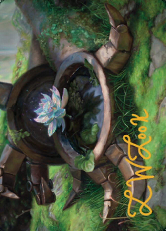 Timeless Lotus Art Card (Gold-Stamped Signature) [Dominaria United Art Series] | Good Games Adelaide SA