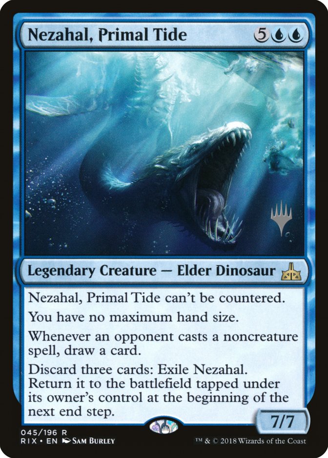 Nezahal, Primal Tide [Rivals of Ixalan Promos] | Good Games Adelaide SA