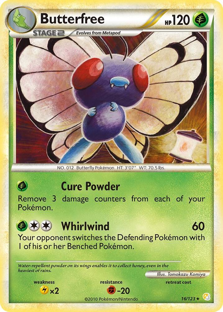 Butterfree 16/123 (HeartGold SoulSilver)  - Reverse Holofoil | Good Games Adelaide SA