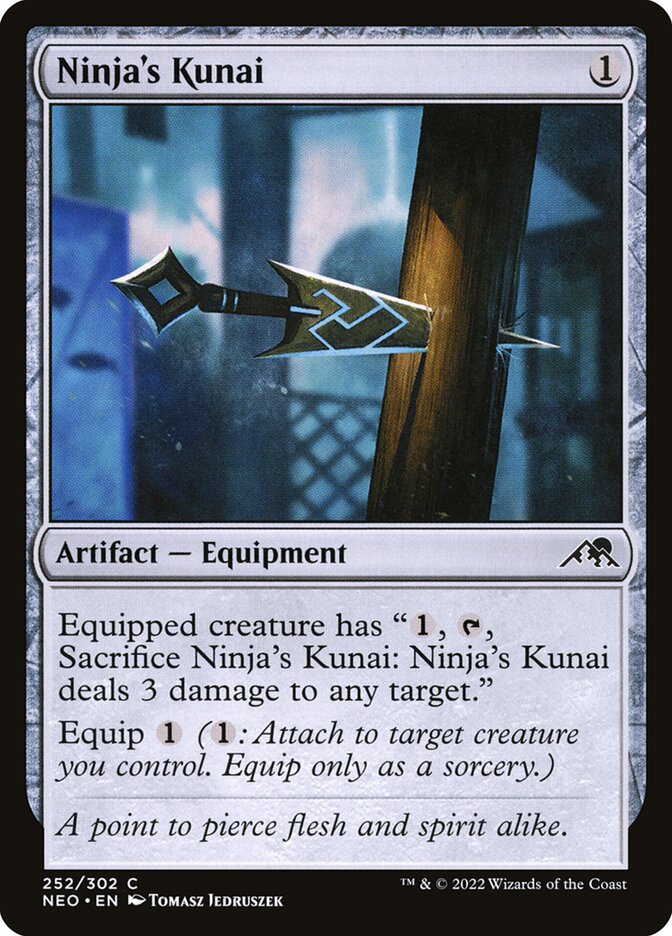 Ninja's Kunai 252 (Kamigawa: Neon Dynasty)  - Foil | Good Games Adelaide SA