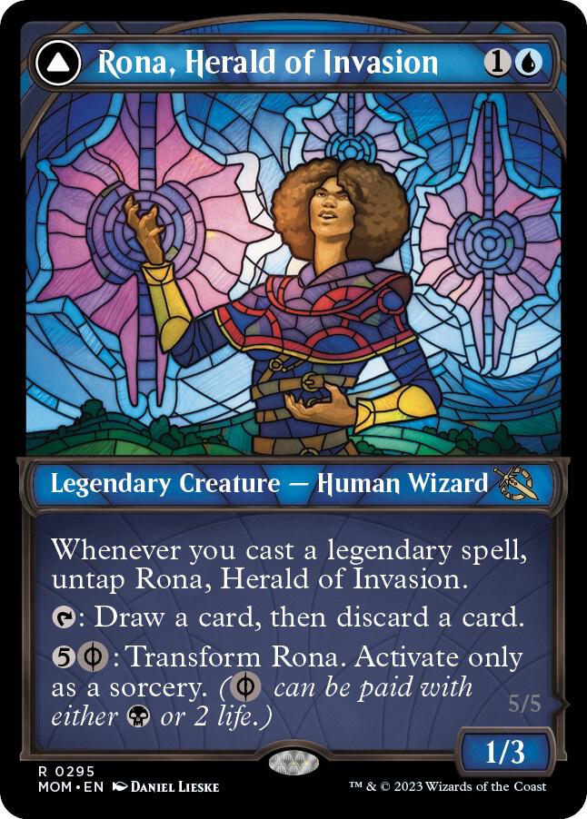 Rona, Herald of Invasion // Rona, Tolarian Obliterator 295 (March of the Machine)  - Showcase | Good Games Adelaide SA