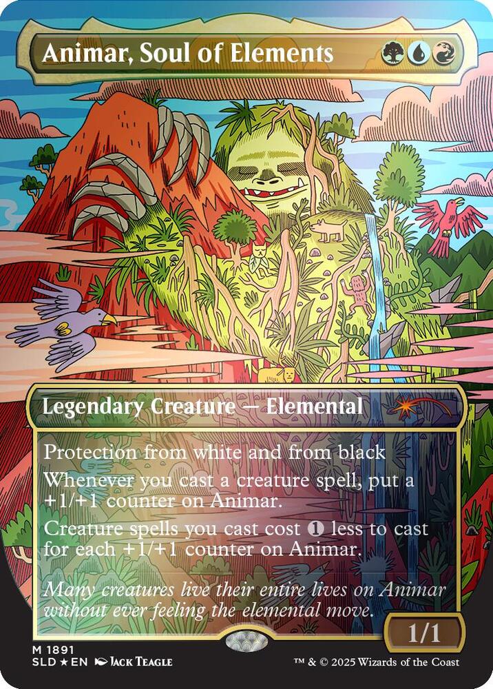 Animar Soul of Elements Rainbow Foil 1891 (Secret Lair Drop Series)  - Foil | Good Games Adelaide SA
