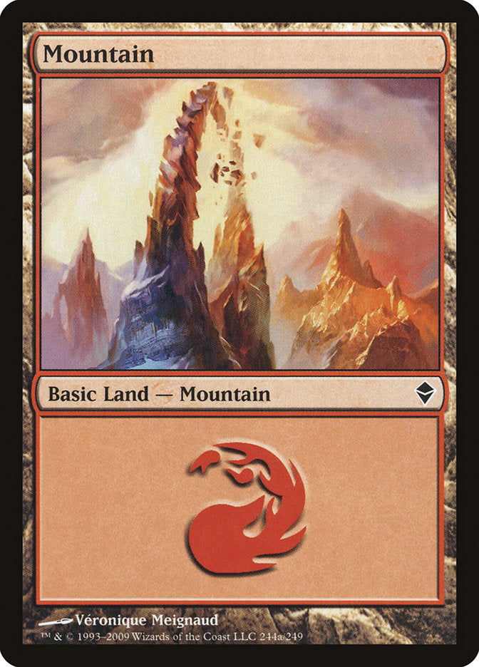 Mountain (244a) [Zendikar] | Good Games Adelaide SA