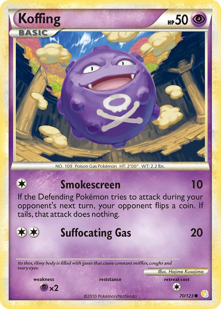 Koffing 70/123 (HeartGold SoulSilver)  - Reverse Holofoil | Good Games Adelaide SA