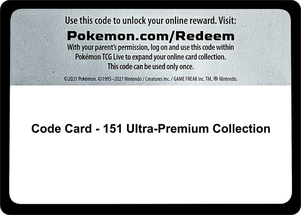 Code Card 151 Ultra Premium Collection  (SV: Scarlet & Violet 151)  | Good Games Adelaide SA