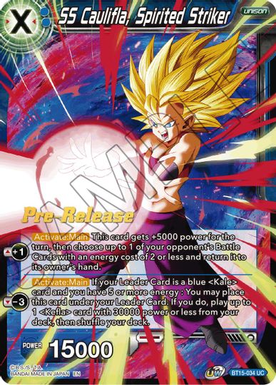 SS Caulifla, Spirited Striker (BT15-034) [Saiyan Showdown Prerelease Promos] | Good Games Adelaide SA