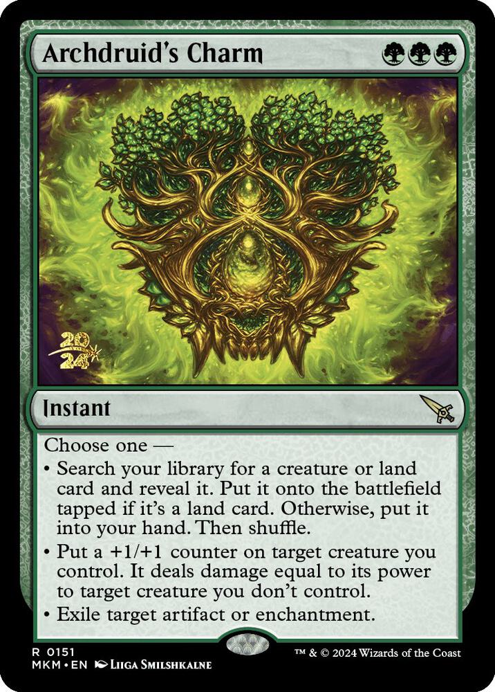 Archdruid's Charm 151 (Prerelease Cards)  - PreRelease Foil | Good Games Adelaide SA
