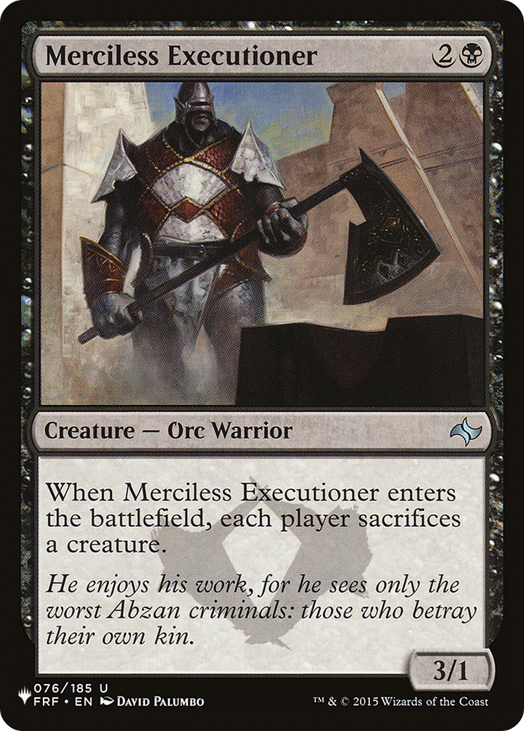 Merciless Executioner [The List Reprints] | Good Games Adelaide SA