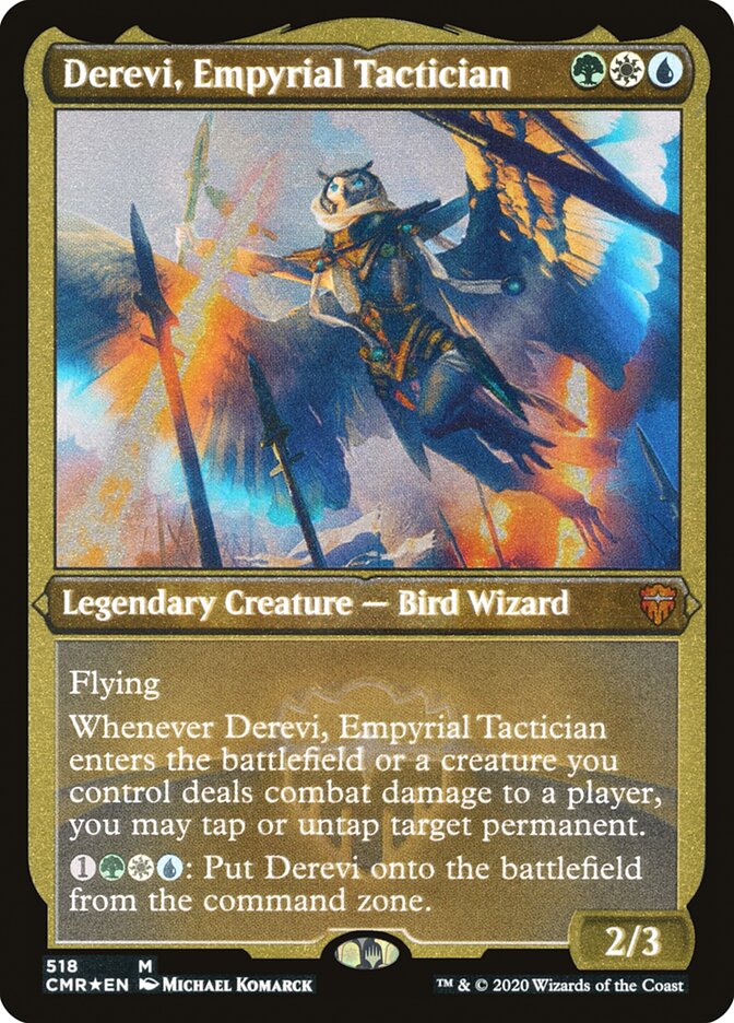 Derevi, Empyrial Tactician (Foil Etched) [Commander Legends] | Good Games Adelaide SA
