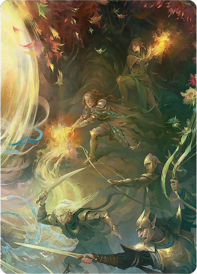 Rally the Galadhrim // Rally the Galadhrim 9 (Art Series: Universes Beyond: The Lord of the Rings: Tales of Middle-earth)  | Good Games Adelaide SA