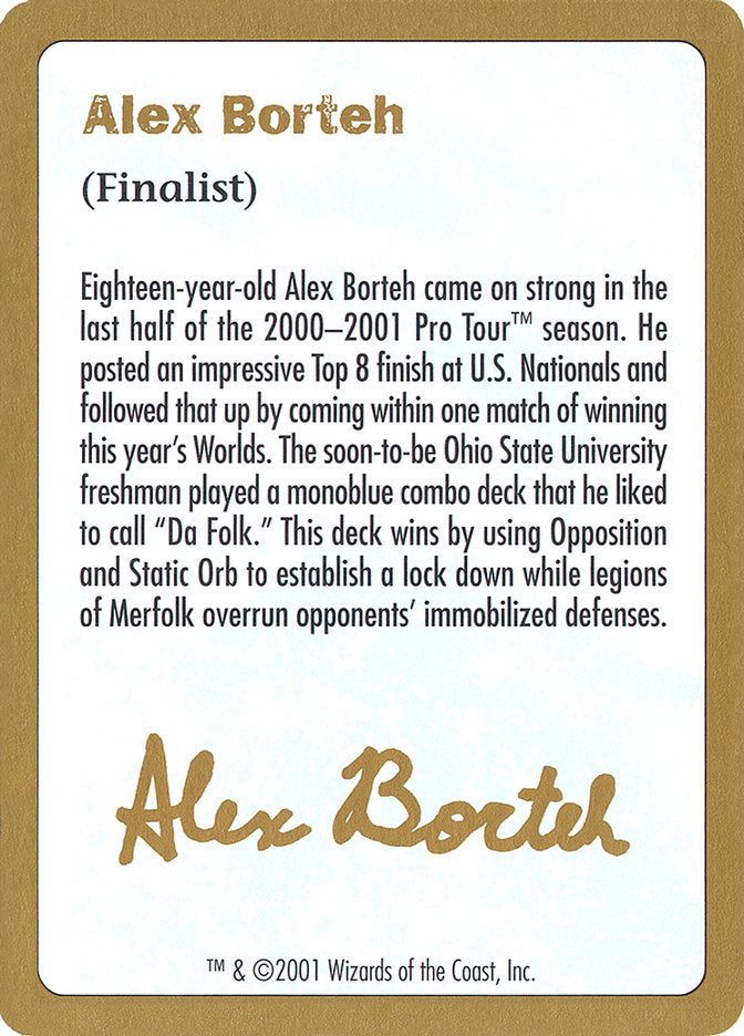 Alex Borteh Bio [World Championship Decks 2001] | Good Games Adelaide SA