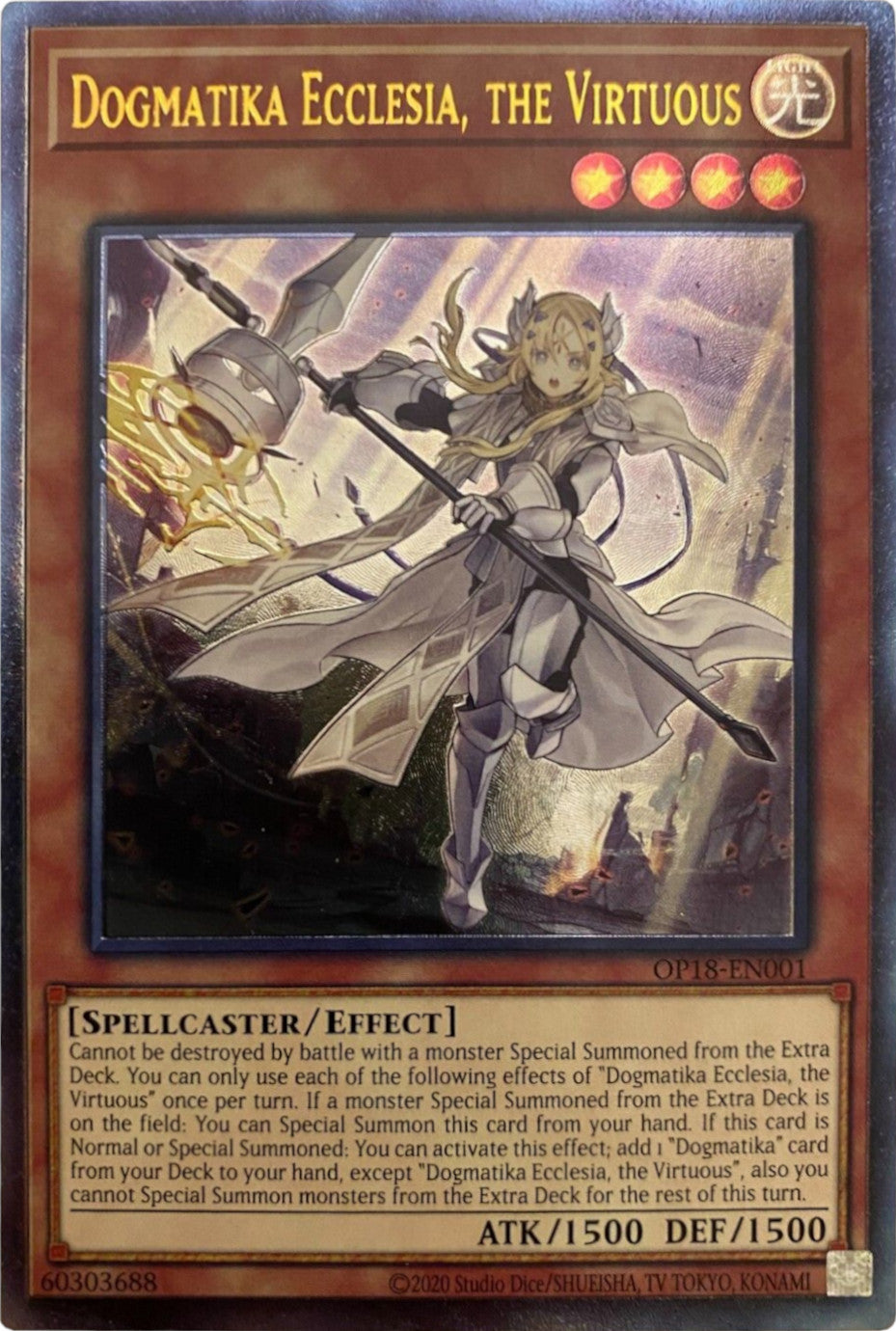 Dogmatika Ecclesia, the Virtuous [OP18-EN001] Ultimate Rare | Good Games Adelaide SA