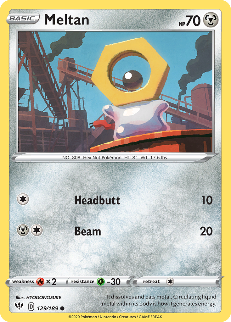 Meltan (129/189) [Sword & Shield: Darkness Ablaze] | Good Games Adelaide SA