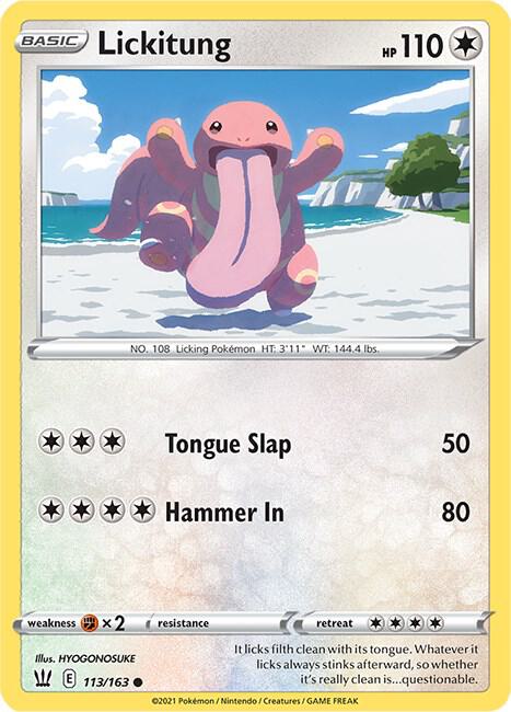 Lickitung 113/163 (SWSH05: Battle Styles)  | Good Games Adelaide SA