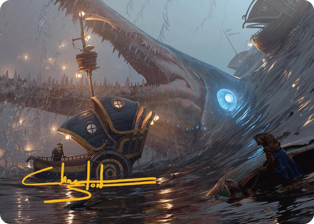 Eluge the Shoreless Sea Art Card Gold Stamped Signature 6 (Art Series: Bloomburrow)  | Good Games Adelaide SA