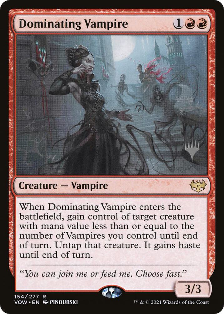 Dominating Vampire  (Promo Pack: Kamigawa: Neon Dynasty)  - Foil | Good Games Adelaide SA