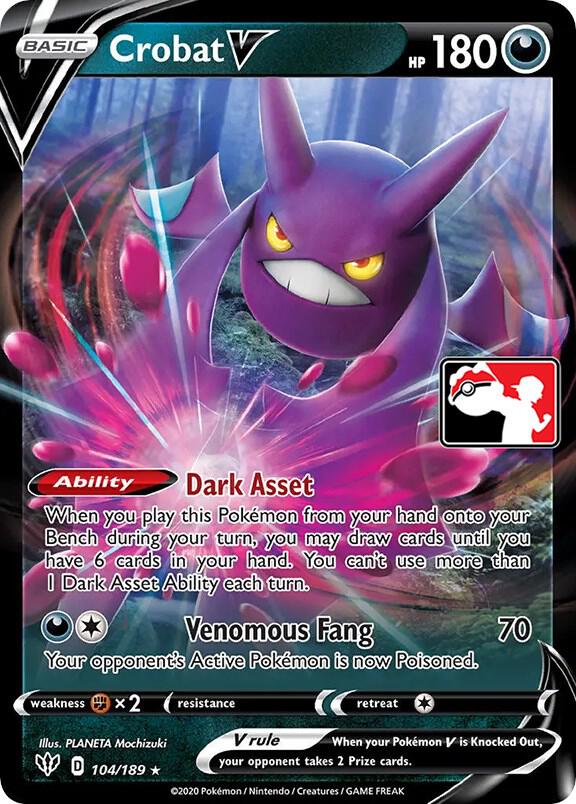 Crobat V Series 1 104/189 (Prize Pack Series Cards)  - Holofoil | Good Games Adelaide SA