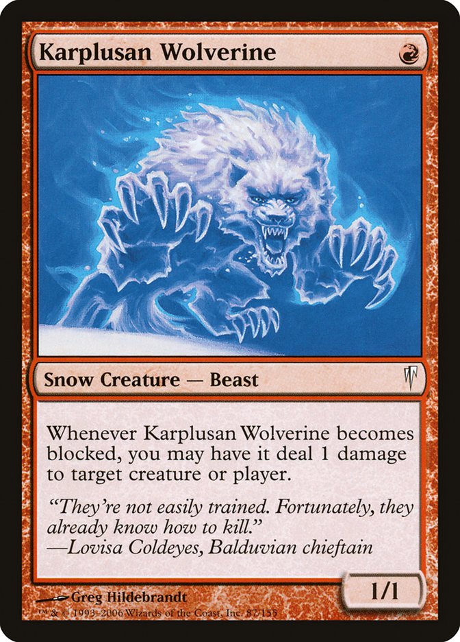 Karplusan Wolverine 87 (Coldsnap)  - Foil | Good Games Adelaide SA