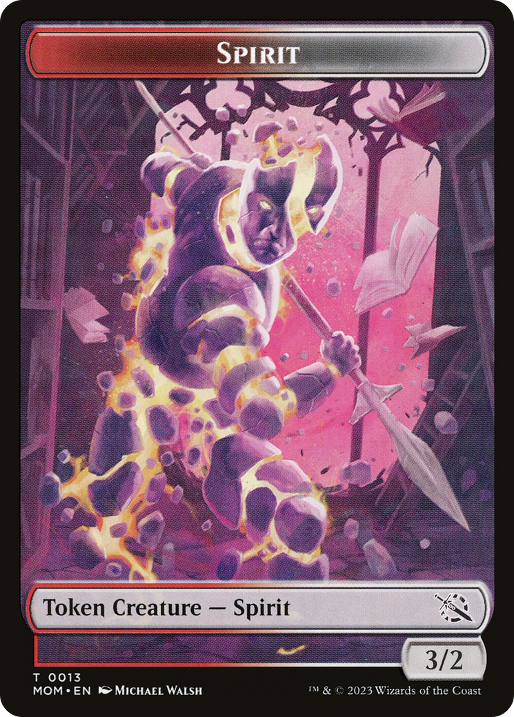 Monk // Spirit (13) Double-Sided Token [March of the Machine Tokens] | Good Games Adelaide SA