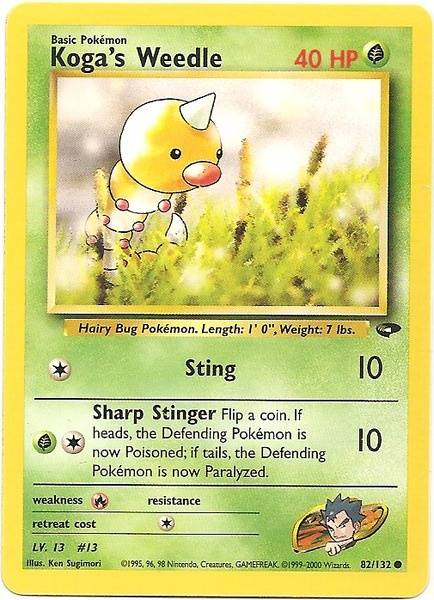 Koga's Weedle (82/132) [Gym Challenge Unlimited] | Good Games Adelaide SA