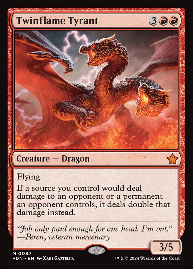 Twinflame Tyrant 97 (Foundations)  - Foil | Good Games Adelaide SA