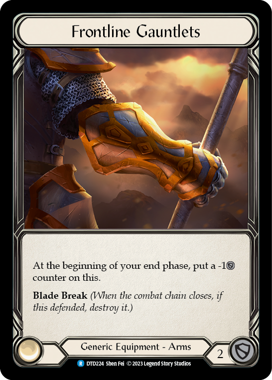 Frontline Gauntlets [DTD224] (Dusk Till Dawn)  Cold Foil | Good Games Adelaide SA