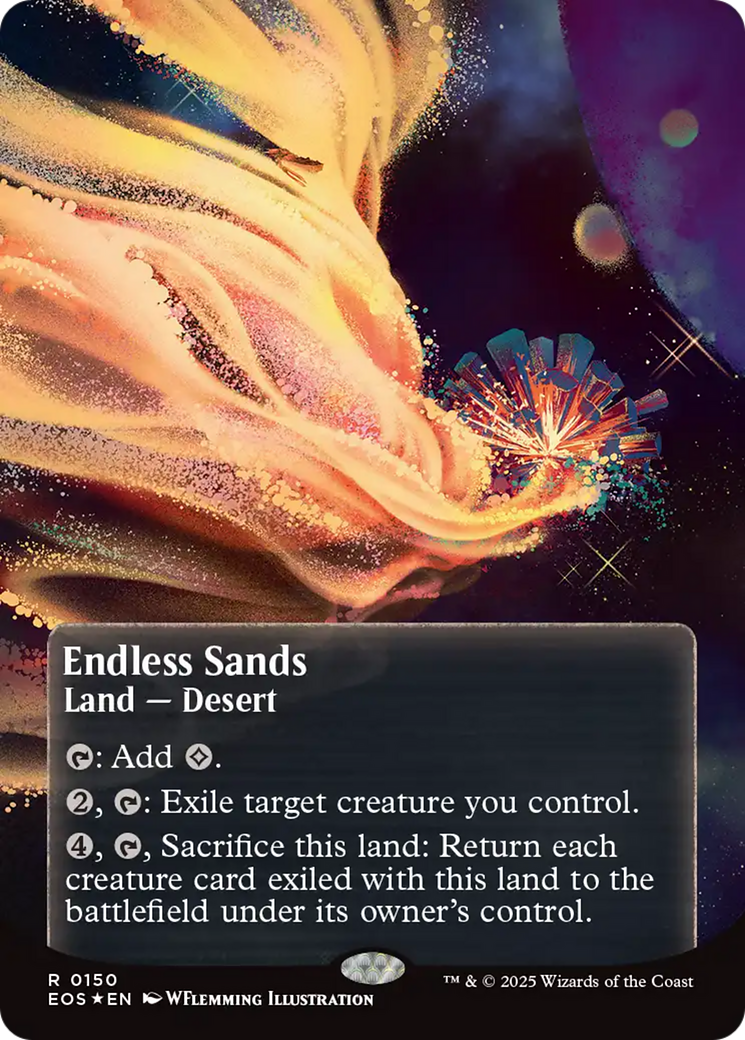 Endless Sands (0150) (Borderless) (Galaxy Foil) [Edge of Eternities: Stellar Sights] | Good Games Adelaide SA