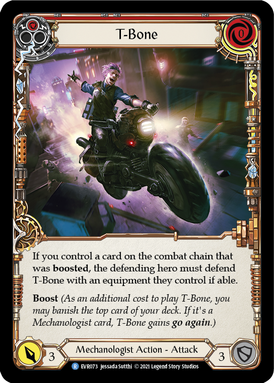 T-Bone (Red) [EVR073] (Everfest)  1st Edition Rainbow Foil | Good Games Adelaide SA