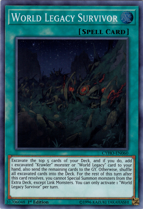 World Legacy Survivor [CYHO-EN060] Super Rare | Good Games Adelaide SA