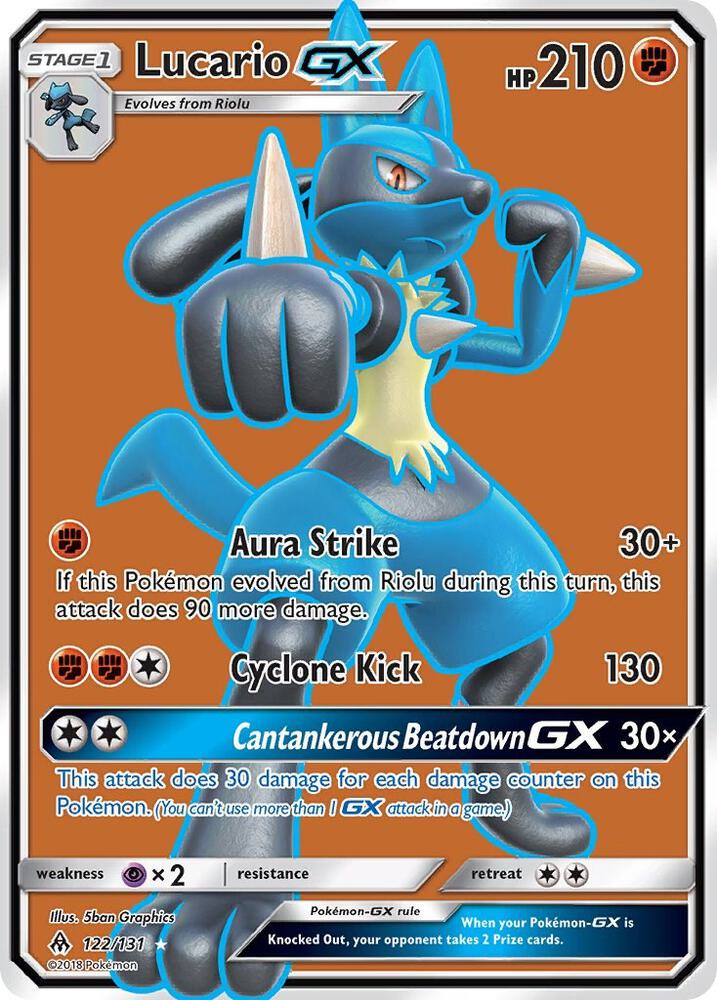 Lucario GX Full Art 122/131 (SM - Forbidden Light)  - Holofoil | Good Games Adelaide SA