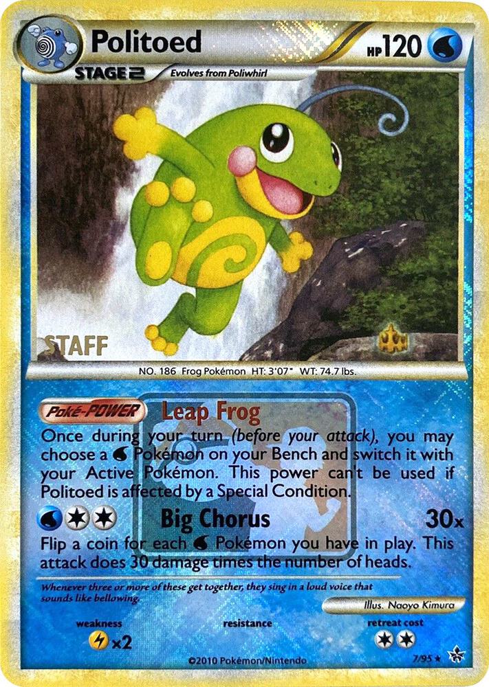 Politoed 7 95 League Promo Staff 007/095 (League & Championship Cards)  - Reverse Holofoil | Good Games Adelaide SA