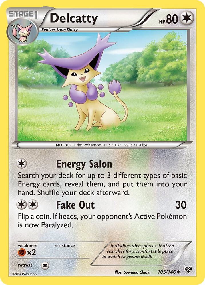 Delcatty 105/146 (XY Base Set)  | Good Games Adelaide SA