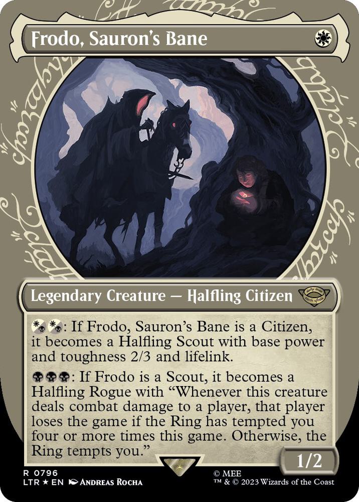 Frodo, Sauron's Bane 796 (Universes Beyond: The Lord of the Rings: Tales of Middle-earth)  - Showcase Surge Foil | Good Games Adelaide SA