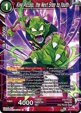 King Piccolo, the Next Step to Youth (Common) [BT13-011] | Good Games Adelaide SA