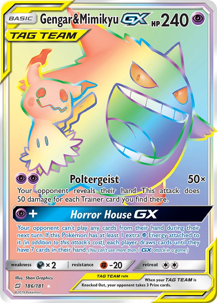 Gengar & Mimikyu GX (186/181) [Sun & Moon: Team Up] | Good Games Adelaide SA