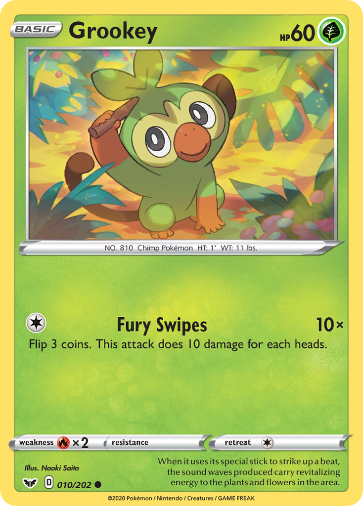 Grookey (010/202) [Sword & Shield: Base Set] | Good Games Adelaide SA