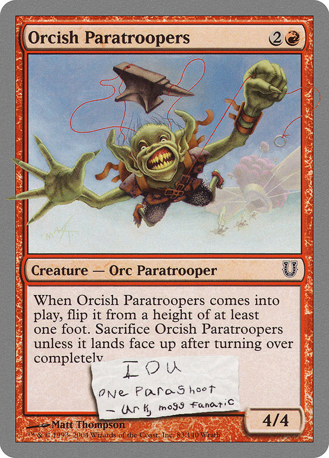 Orcish Paratroopers 83 (Unhinged)  - Foil | Good Games Adelaide SA