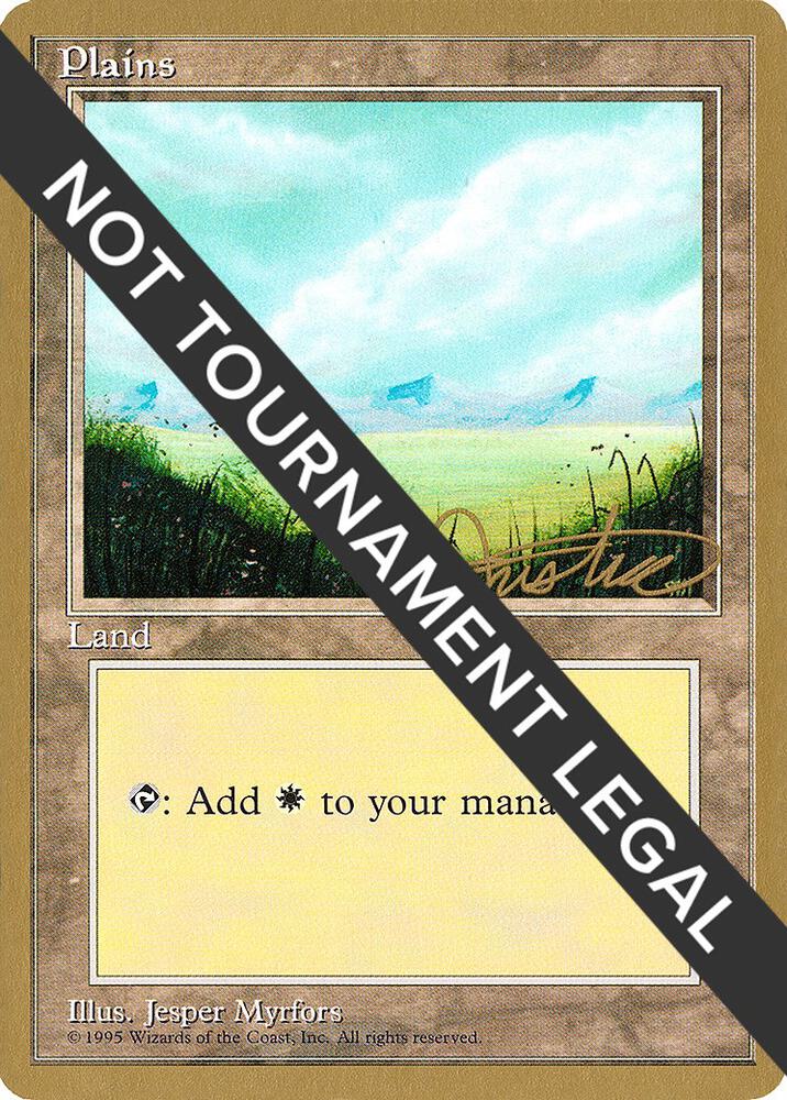 Plains A 1996 Mark Justice 4ED  (World Championship Decks)  | Good Games Adelaide SA
