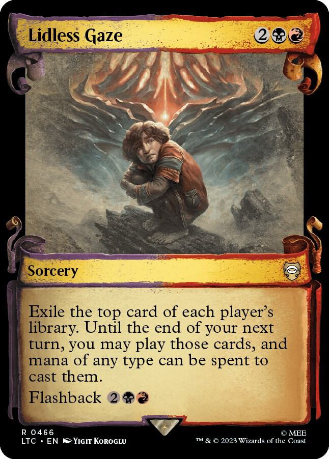 Lidless Gaze 466 (Commander: The Lord of the Rings: Tales of Middle-earth)  - Showcase Scroll Foil | Good Games Adelaide SA