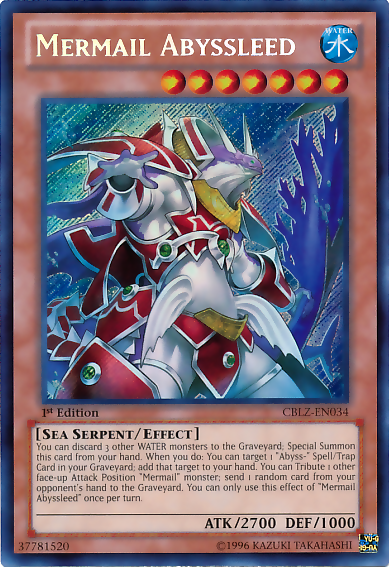 Mermail Abyssleed [CBLZ-EN034] Secret Rare | Good Games Adelaide SA