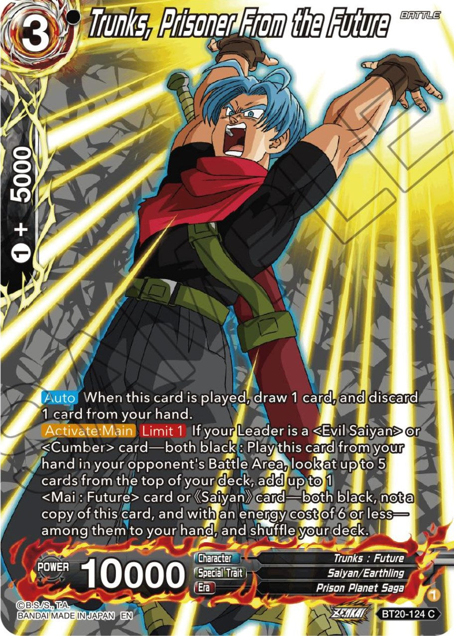 Trunks, Prisoner From the Future (Silver Foil) (BT20-124) [Power Absorbed] | Good Games Adelaide SA