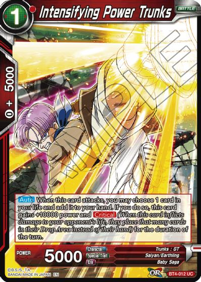 Intensifying Power Trunks (Reprint) (BT4-012) [Battle Evolution Booster] | Good Games Adelaide SA
