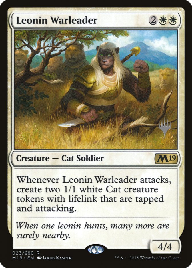 Leonin Warleader [Core Set 2019 Promos] | Good Games Adelaide SA