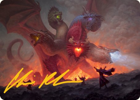 Tiamat Art Card (Gold-Stamped Signature) [Dungeons & Dragons: Adventures in the Forgotten Realms Art Series] | Good Games Adelaide SA