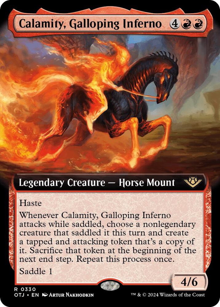 Calamity, Galloping Inferno 330/286 (Outlaws of Thunder Junction)  - Extended Art | Good Games Adelaide SA