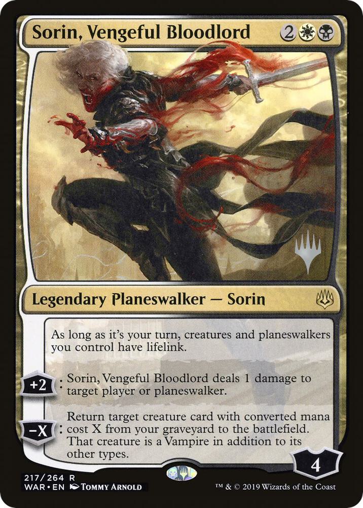 Sorin Vengeful Bloodlord 217 (Promo Pack: Throne of Eldraine)  | Good Games Adelaide SA