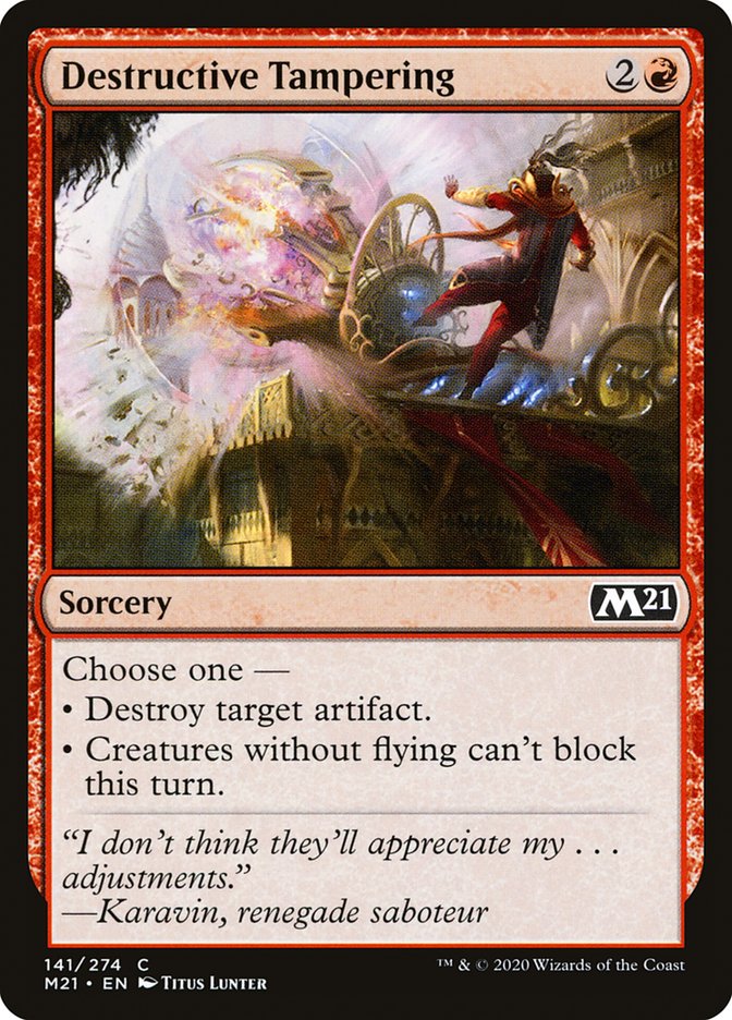 Destructive Tampering 141 (Core Set 2021)  - Foil | Good Games Adelaide SA